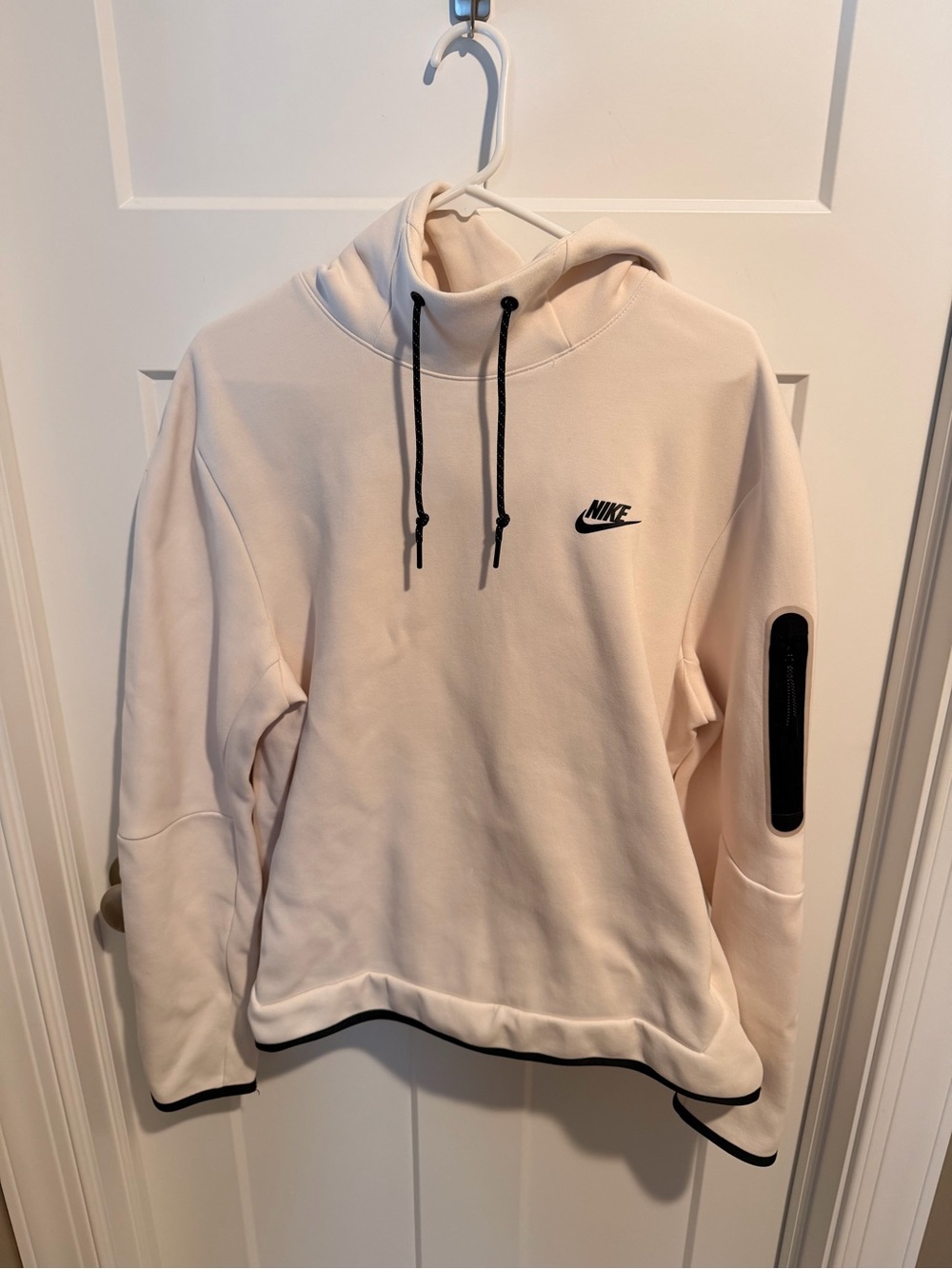 Men’s Nike Tech Cream Hoodie with Black Detailing